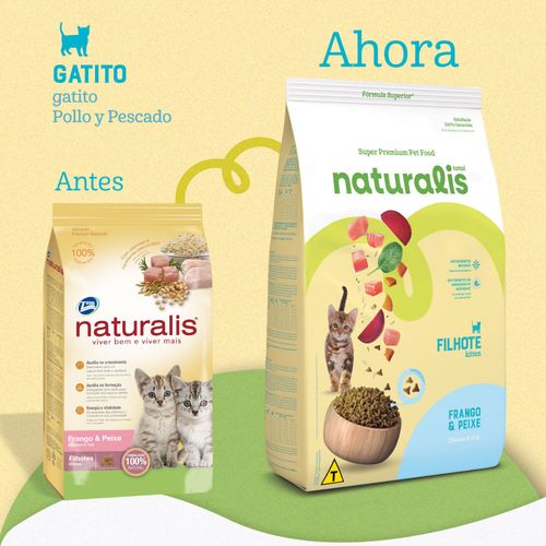 Comida para gato cachorros  Naturalis pollo y pescado