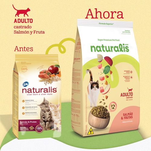 Comida para gatos Naturalis castrados salmon y frutas