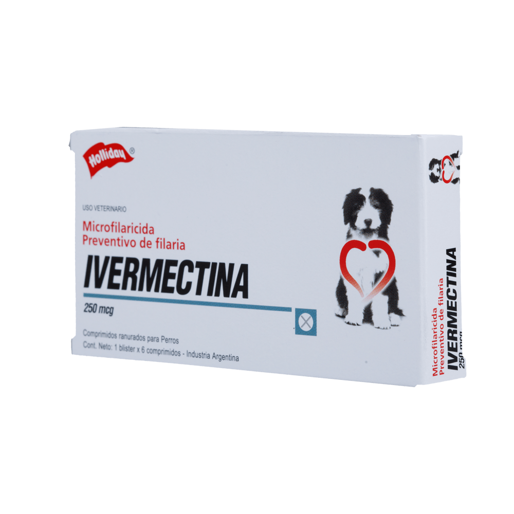 Ivermectina Antiparasitario Perros y Gatos 250mg 60 Tabletas