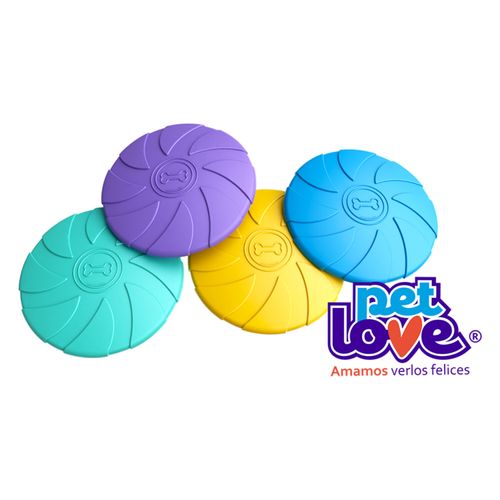 Juguete Para Perro Pet Love Frisbee Hueso