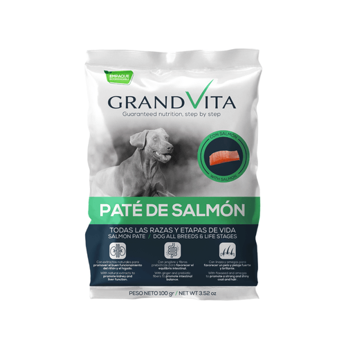 Alimento Humedo Grand Vita De Salmón Para Perro 100 Grs