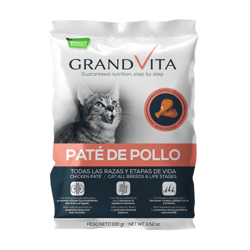 Alimento Humedo Grand Vita De Pollo Para Gato 100 Grs