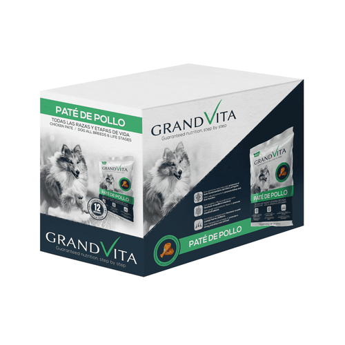 Alimento Humedo Grand Vita De Pollo Para Perro 100 Grs Caja X12
