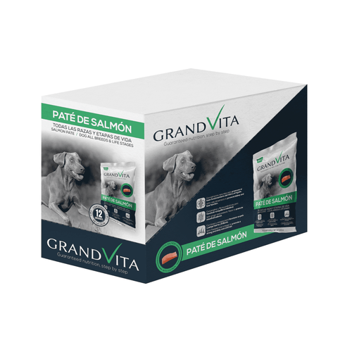 Alimento Humedo Grand Vita De Salmón Para Perro 100 Grs Caja X12