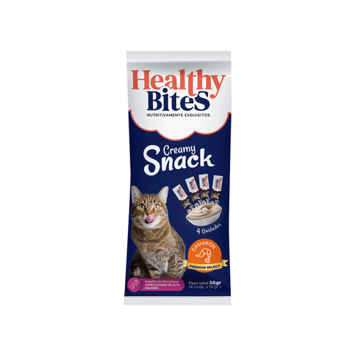 Healthy Bites Cream Gato (Camaron) Sobre por 4 unidades
