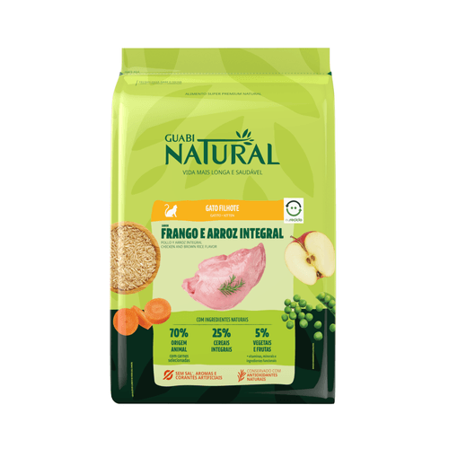 Alimento Para Gatito Guabi Natural Sabor Pollo y Arroz Integral